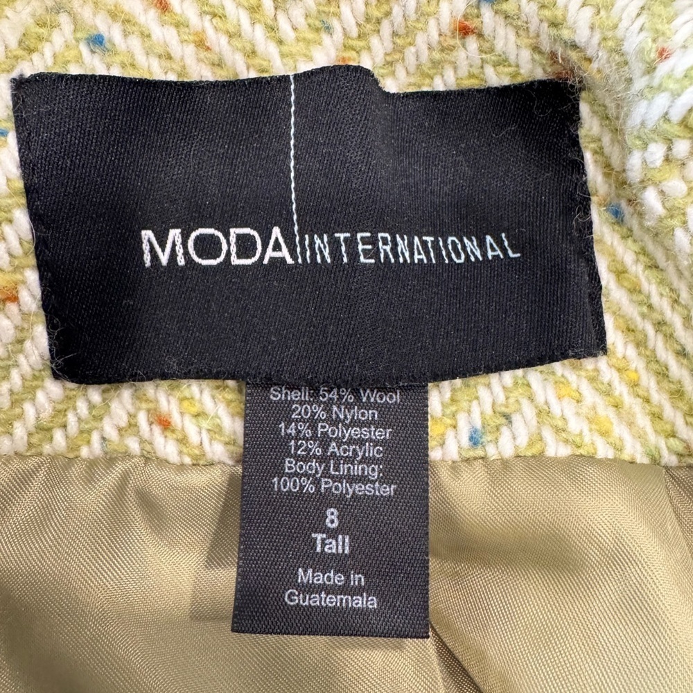 Moda International Cream Herringbone Trench Coat - Picture 2 of 7